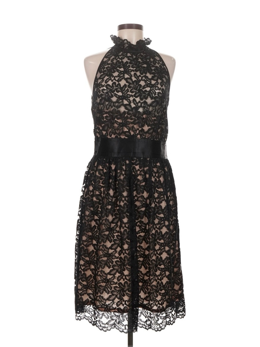Banana Republic Black Lace Halter Cocktail Dress Size 8 NWT
